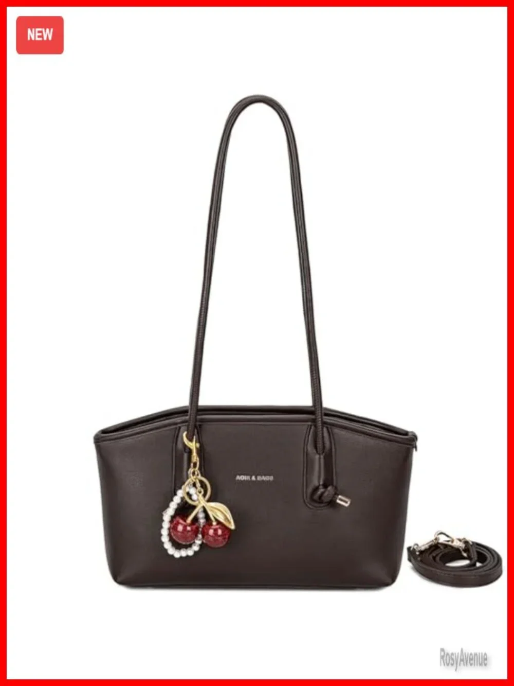 Faux Leather Tote Bag for Women Hobo Purse Crossbody Shoulder Bag with Cherry